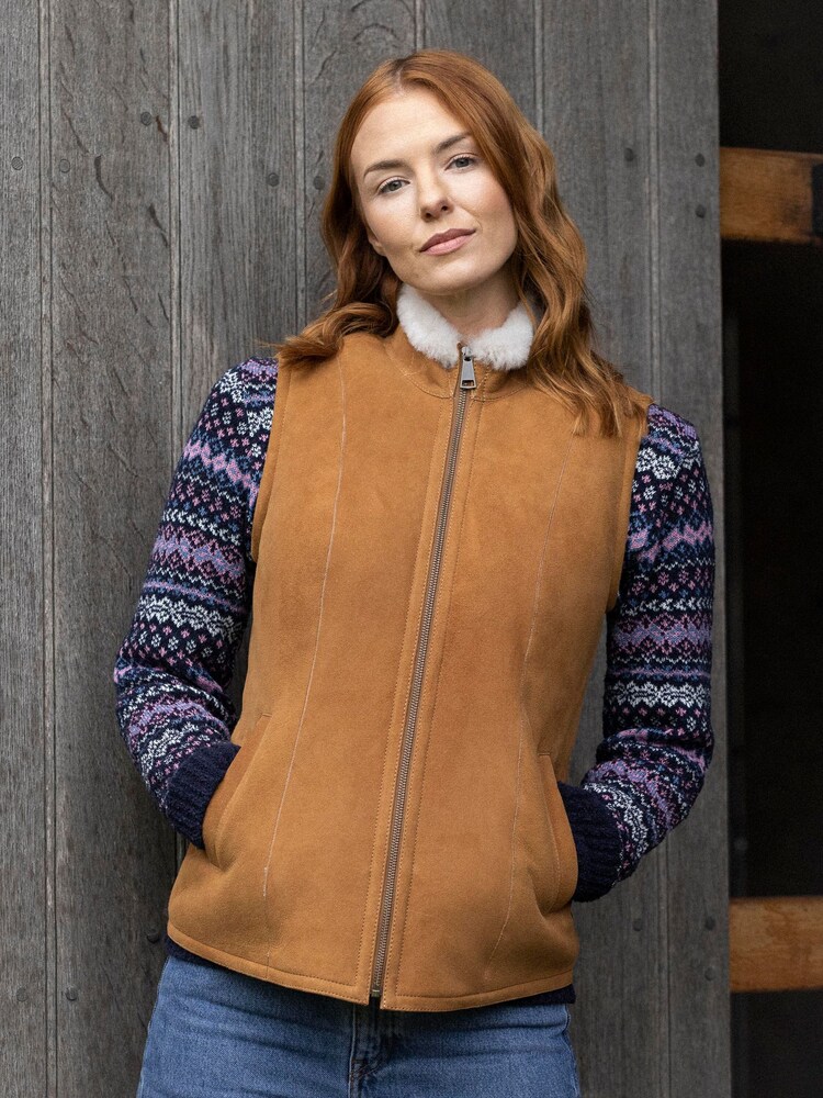 Lakeland Leather Grange Classic Sheepskin Gilet - Image 2 of 6