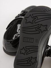 Black Patent Wide Fit (G) School Junior Butterfly Mary Jane Shoes - Image 7 of 8