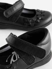Matt Black Wide Fit (G) School Junior Butterfly Mary Jane Shoes - Image 6 of 7