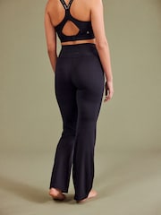 Black Supersoft Dry Tech Flared Yoga Sports Leggings - Image 2 of 8
