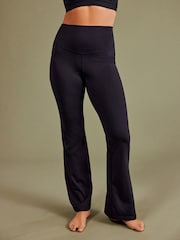 Black Supersoft Dry Tech Flared Yoga Sports Leggings - Image 3 of 8