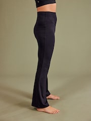 Black Supersoft Dry Tech Flared Yoga Sports Leggings - Image 4 of 8