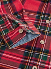 Red with Christmas Reindeer Pocket Long Sleeve Check Shirt (3mths-7yrs) - Image 4 of 4