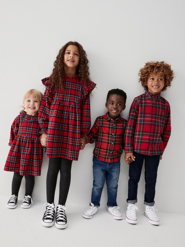 Red Long Sleeve Check Shirt (3mths-7yrs) - Image 2 of 8