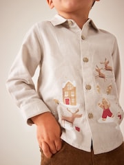 Brown Christmas Shirt (3mths-7yrs) - Image 1 of 7