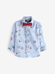 Blue Christmas Shirt (3mths-7yrs) - Image 1 of 3
