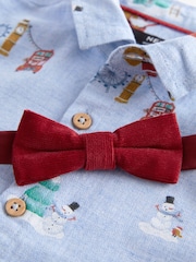 Blue Christmas Shirt (3mths-7yrs) - Image 3 of 3