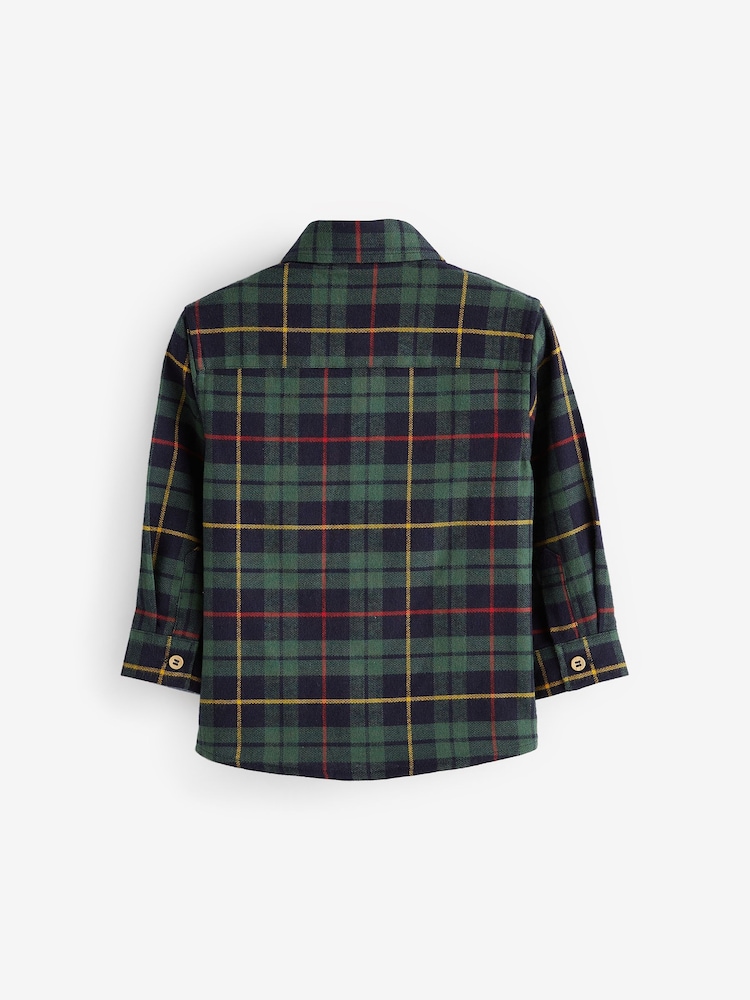 Green with Character Pocket Long Sleeve Check Shirt (3mths-7yrs) - Image 2 of 3