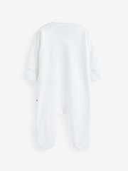 White/Blue 100% Cotton Bear Family Sleepsuit (0-2yrs) - Image 5 of 5