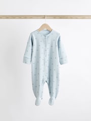 Blue Baby 100% Cotton Sleepsuits 3 Pack (0-2yrs) - Image 3 of 10