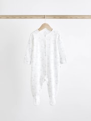 Blue Baby 100% Cotton Sleepsuits 3 Pack (0-2yrs) - Image 4 of 10
