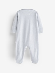 Blue/White 100% Cotton Bear Family Sleepsuit (0-2yrs) - Image 5 of 5