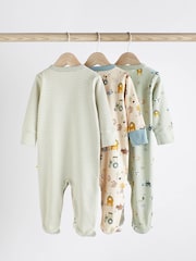Mintgrün - Baby-Schlafanzüge aus 100 % im 3er-Pack (0 M.–2 J.) - Bild 2 von 12