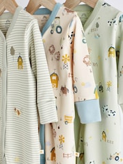 Mintgrün - Baby-Schlafanzüge aus 100 % im 3er-Pack (0 M.–2 J.) - Bild 4 von 12