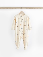 Teal Blue Baby 100% Cotton Sleepsuits 5 Pack (0-2yrs) - Image 4 of 13