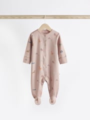 Teal Blue Baby 100% Cotton Sleepsuits 5 Pack (0-2yrs) - Image 7 of 13