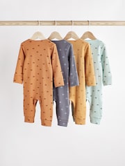 Neutral Baby Star Sleepsuits 4 Pack (0mths-3yrs) - Image 2 of 12