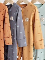 Neutral Baby Star Sleepsuits 4 Pack (0mths-3yrs) - Image 7 of 12