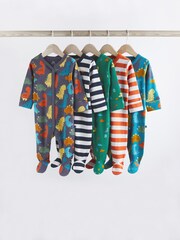 Bright Baby Cotton Sleepsuits 5 Pack (0mths-2yrs) - Image 1 of 8