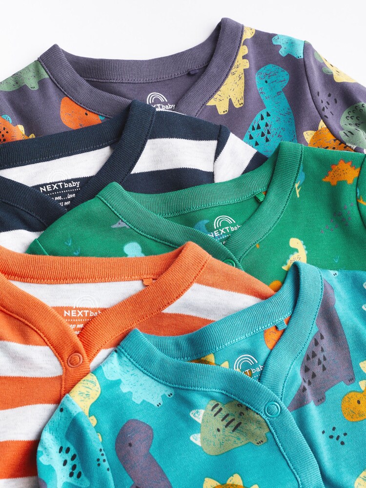 Bright Baby Cotton Sleepsuits 5 Pack (0mths-2yrs) - Image 3 of 8