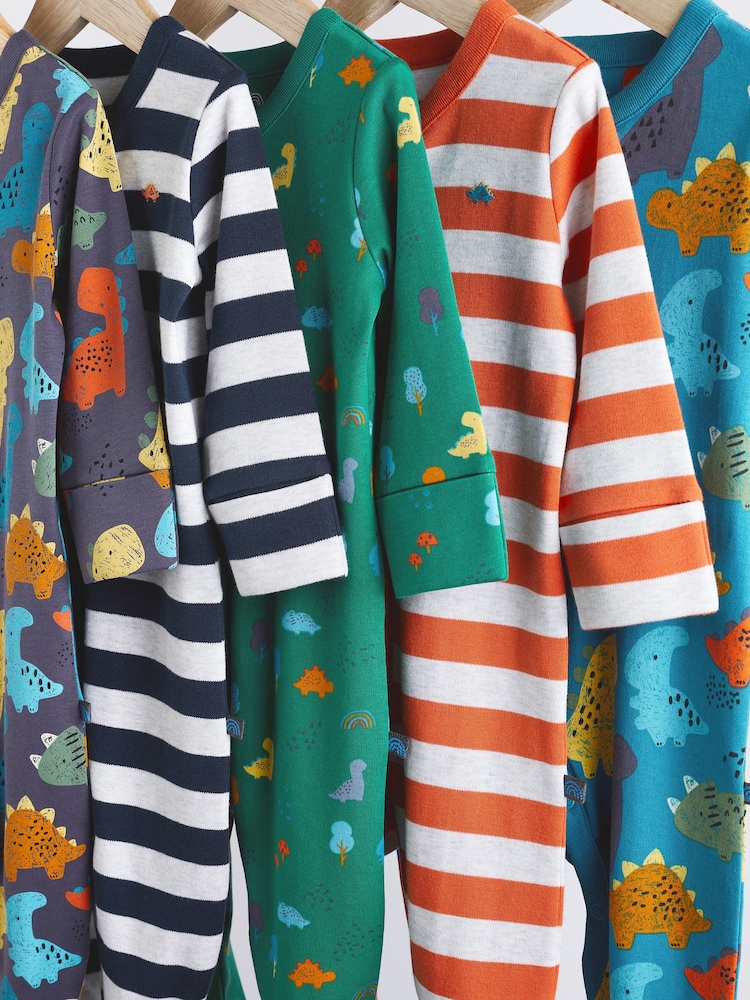 Bright Baby Cotton Sleepsuits 5 Pack (0mths-2yrs) - Image 8 of 8