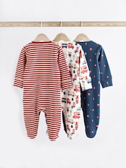 Navy/Rot - Baby-Schlafanzüge 3 er-Pack (0Monate-3Jahre) - Bild 2 von 8
