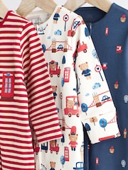 Navy/Rot - Baby-Schlafanzüge 3 er-Pack (0Monate-3Jahre) - Bild 3 von 8