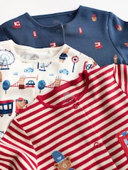 Navy/Rot - Baby-Schlafanzüge 3 er-Pack (0Monate-3Jahre) - Bild 4 von 8