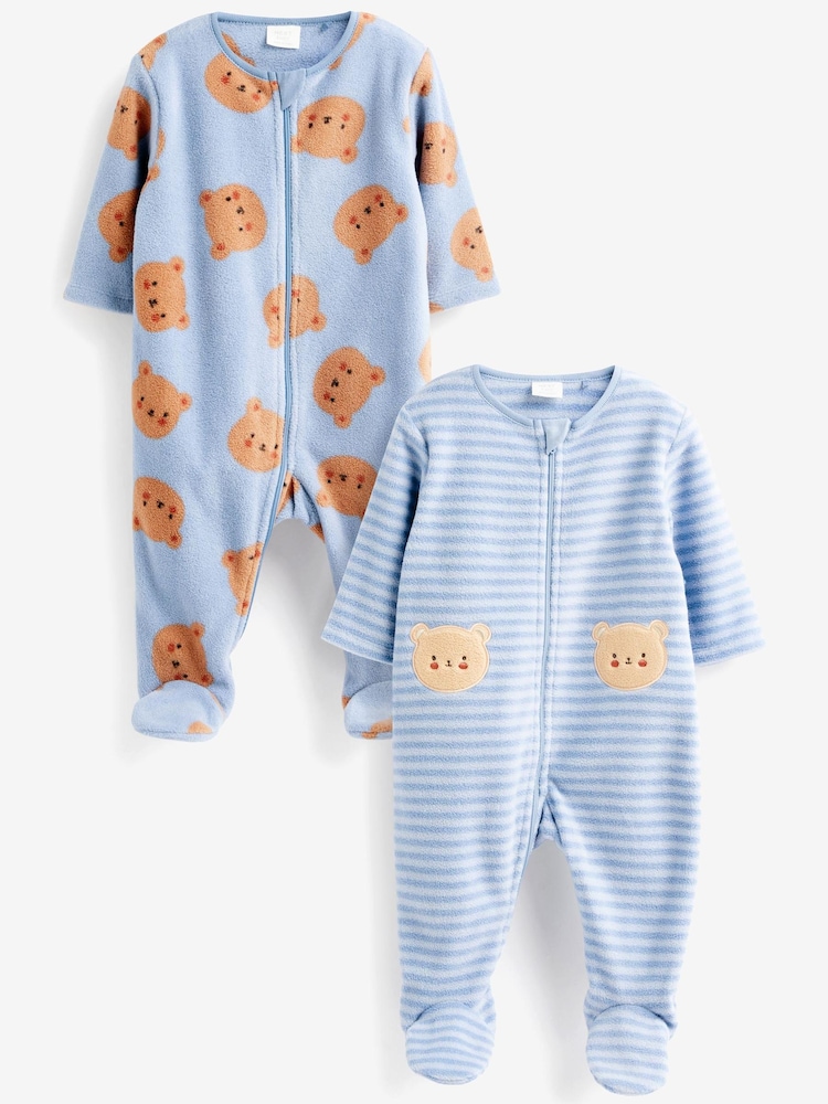 modra - Fleece otroške spalne obleke 2 Pack - Slika 1 iz 4 modra - Fleece otroške spalne obleke 2 Pack - Slika 1 iz 4