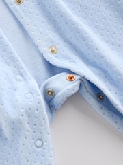 Pale Blue Teddy Bear Textured Baby Sleepsuit (0mths-3yrs) - Image 12 of 12