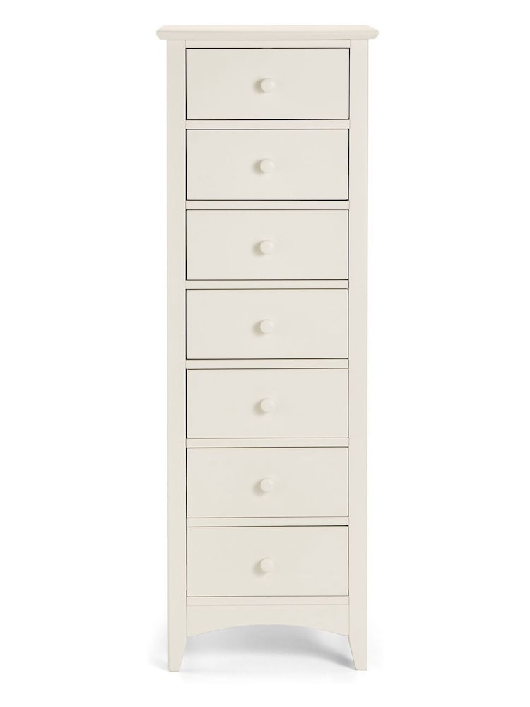 Julian Bowen Stone White Cameo 7 Drawer Narrow Chest - Image 2 of 3