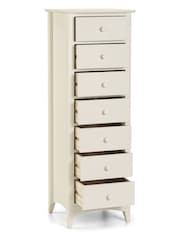 Julian Bowen Stone White Cameo 7 Drawer Narrow Chest - Image 3 of 3