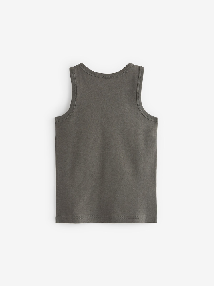 Neutral Colours 100% Cotton Vests 5 Pack (1.5-16yrs) - Image 2 of 2 Neutral Colours 100% Cotton Vests 5 Pack (1.5-16yrs) - Image 2 of 2