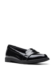 Clarks Black Multi Fit Patent Scala Loafer Shoes - Image 3 of 7