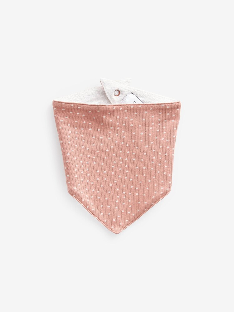 Peachy Pink 3 Pack Baby Bibs - Image 4 of 4