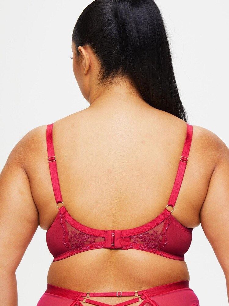 Ann Summers Red The Carmen Lace DD+ Non Pad Balcony Bra - Image 2 of 4