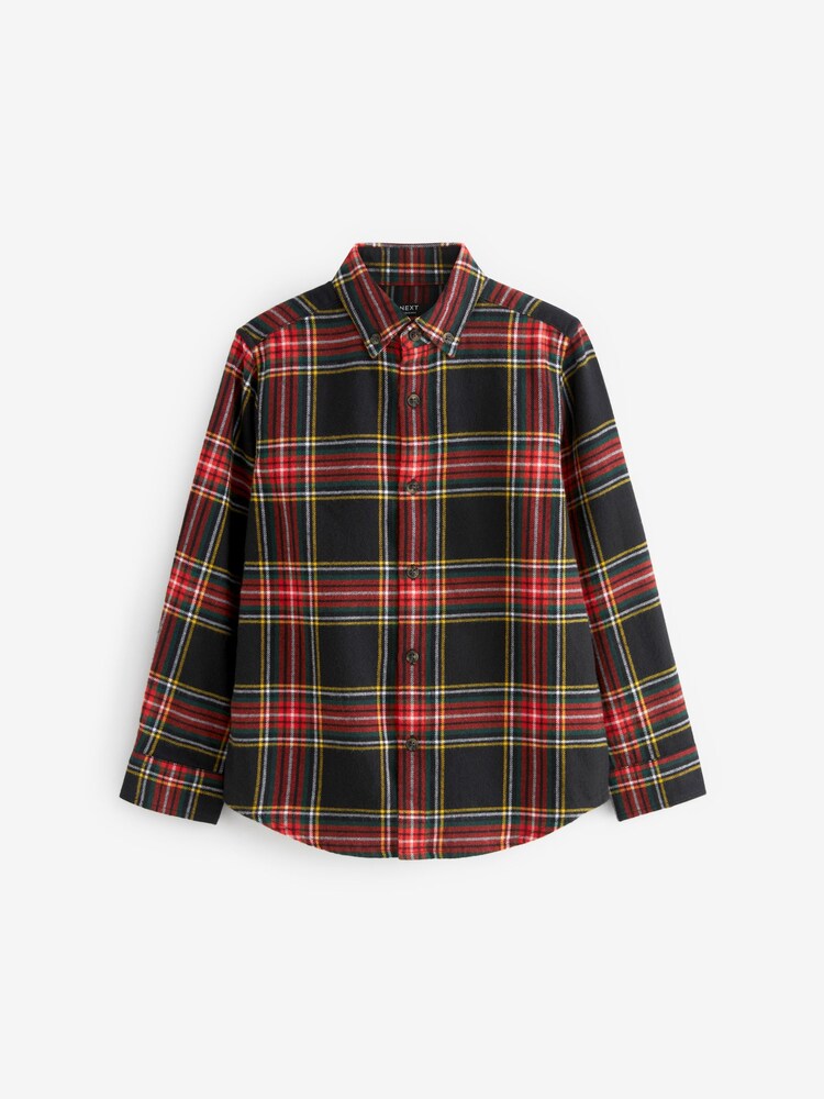 Black Long Sleeve Check Shirt (3-16yrs) - Image 1 of 4