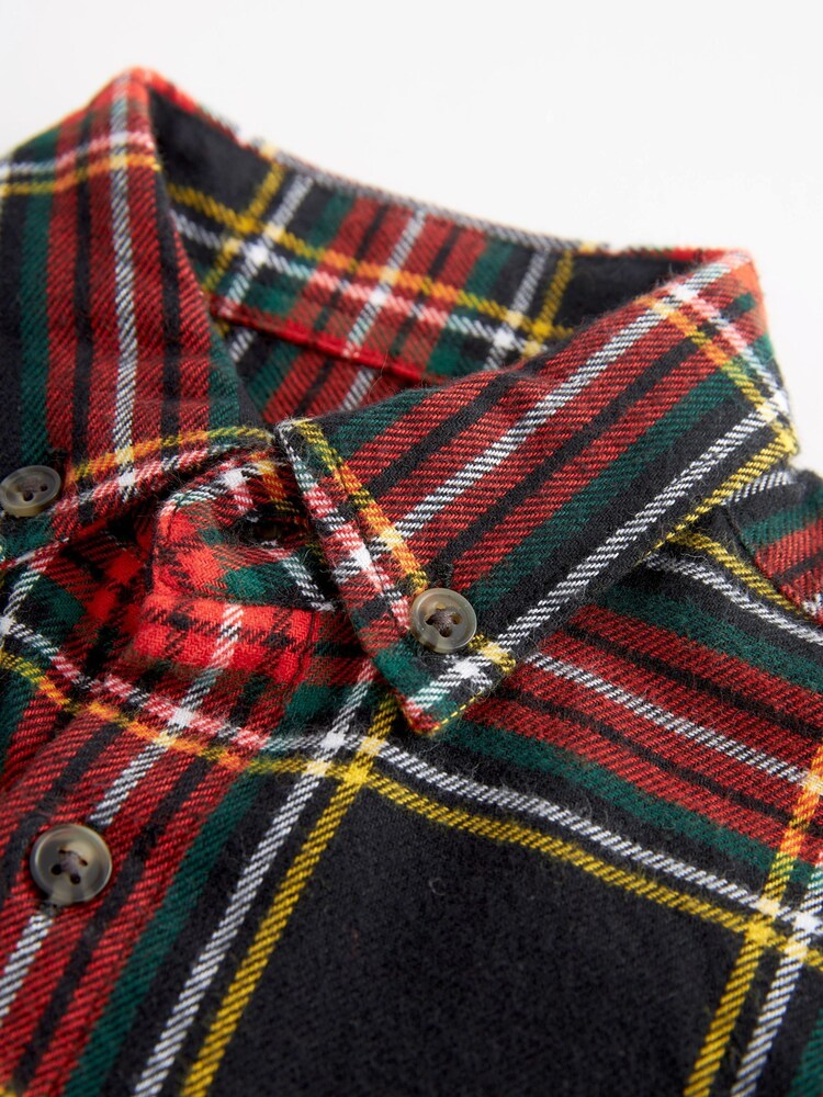 Black Long Sleeve Check Shirt (3-16yrs) - Image 3 of 4