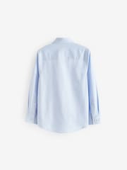 Blue Long Sleeve Smart Shirt With Trim (3-16yrs) - Image 2 of 3