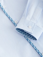 Blue Long Sleeve Smart Shirt With Trim (3-16yrs) - Image 3 of 3