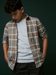Grey Long Sleeve Check Shirt (3-16yrs) - Image 3 of 6
