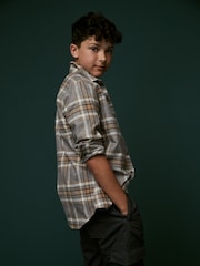 Grey Long Sleeve Check Shirt (3-16yrs) - Image 4 of 6