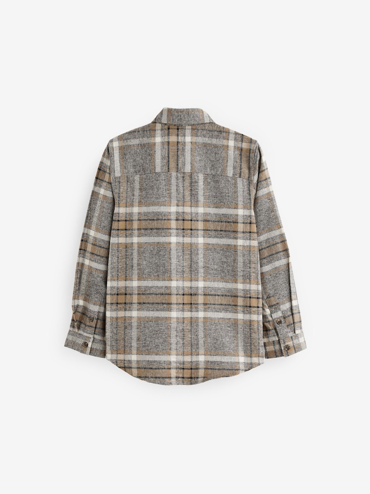 Grey Long Sleeve Check Shirt (3-16yrs) - Image 6 of 6