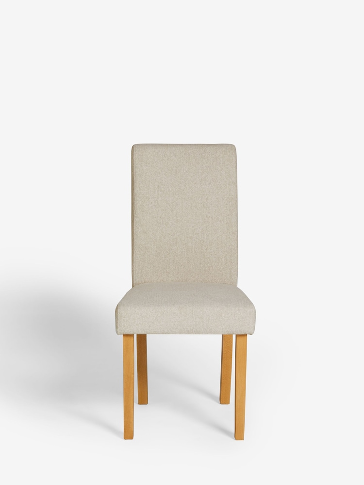 Set of 2 Tweedy Chenille Oyster Milford Dining Chairs - Image 2 of 8