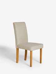 Set of 2 Tweedy Chenille Oyster Milford Dining Chairs - Image 4 of 8