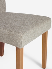 Set of 2 Tweedy Chenille Mid Natural Milford Dining Chairs - Image 7 of 8