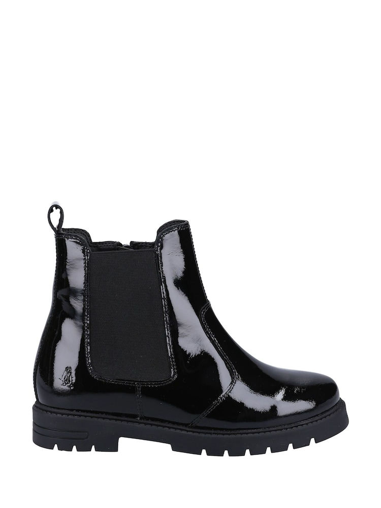 Charol negro - Botas Chelsea juveniles Laura de Hush Puppies - Imagen 1 de 4