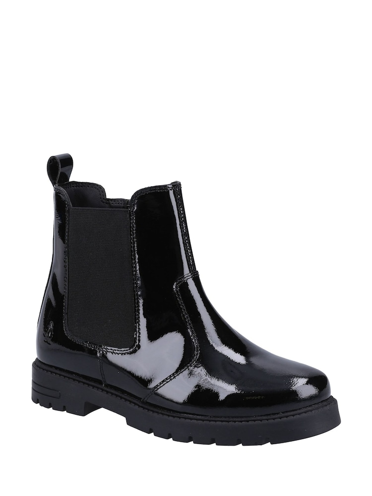 Charol negro - Botas Chelsea juveniles Laura de Hush Puppies - Imagen 2 de 4