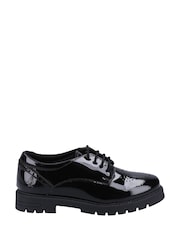 Hush Puppies Jayne Patent Senior Black School Shoes - Imagen 1 de 4