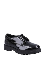 Hush Puppies Jayne Patent Senior Black School Shoes - Imagen 2 de 4